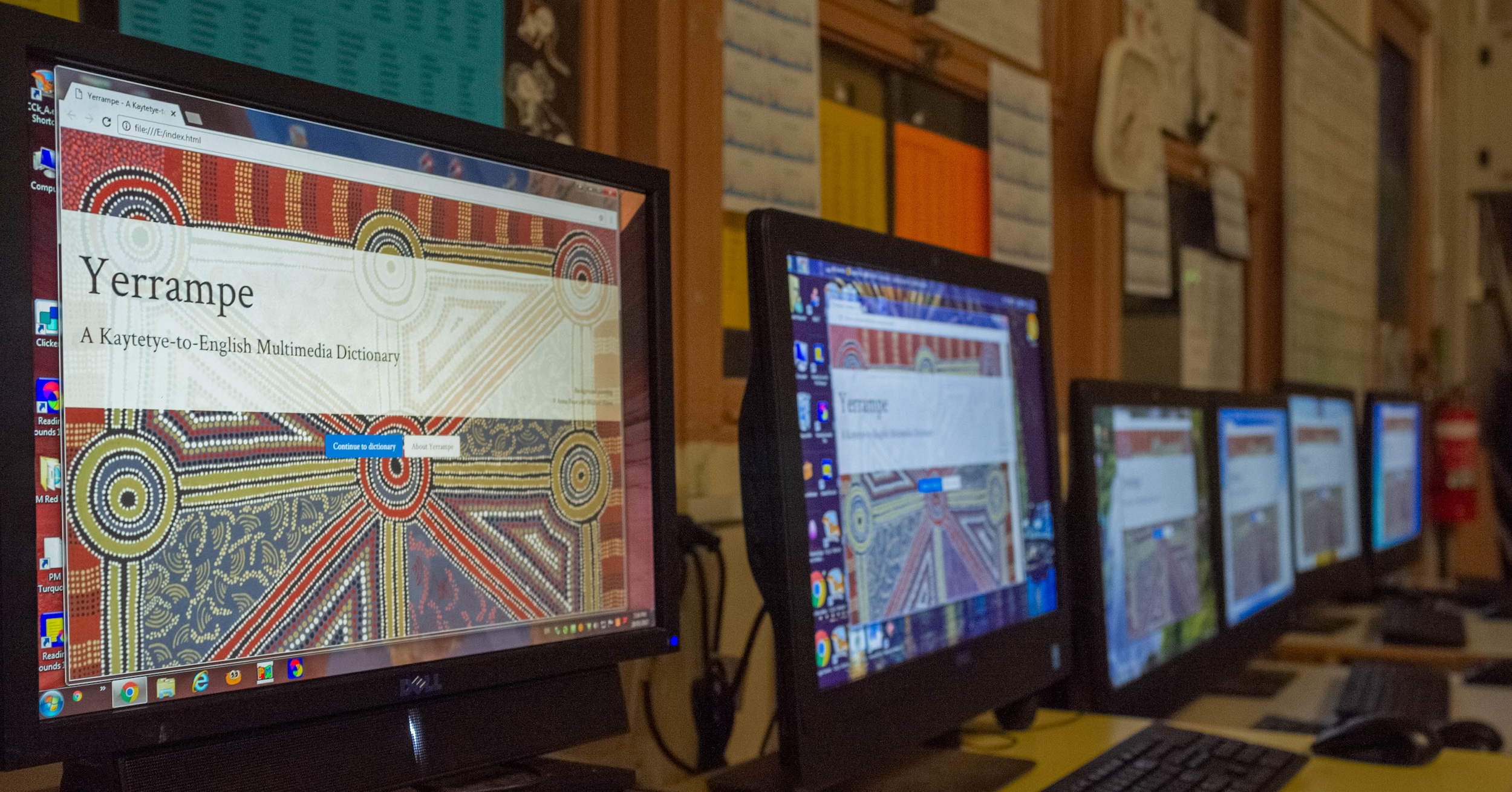 The Yerrampe dictionary deployed at the school in Tara, NT (2017).